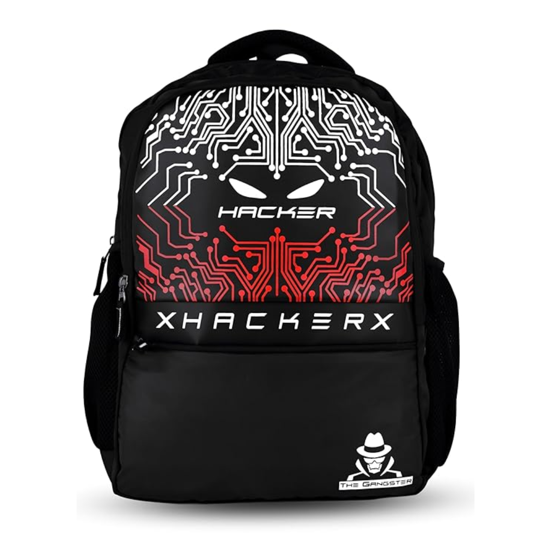 best hacker laptop backpack THE GANGSTER HACKER Edition Bag with 2 Secret Pockets, 28 litres Large