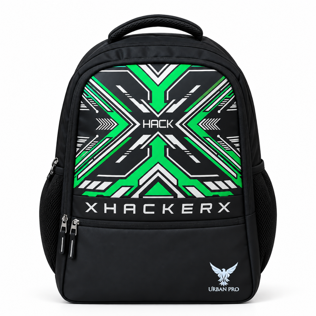 Urban Pro Hack Black Bag – 28L Laptop Backpack for College, Office & Travel (Unisex)