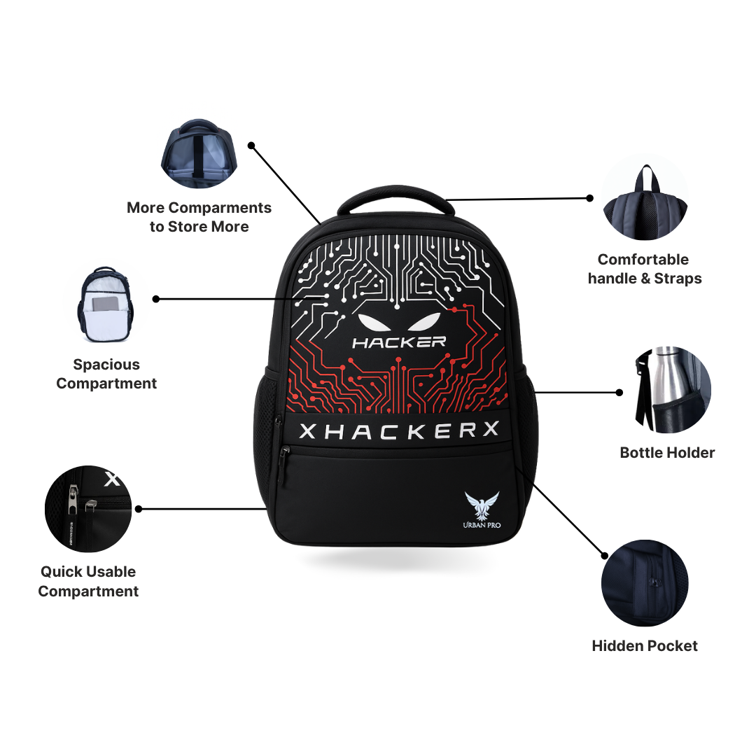 Urban Pro Hacker Black Laptop Backpack