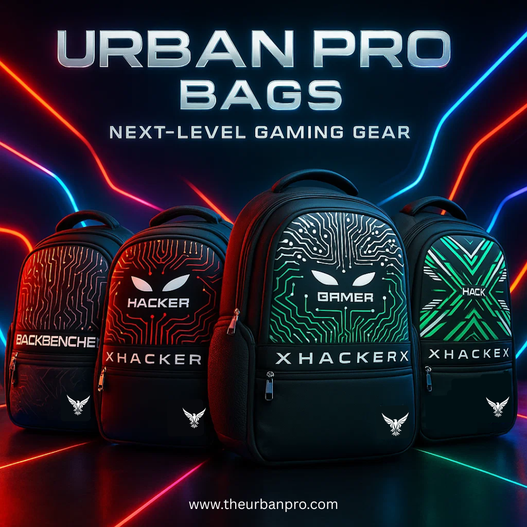 Urban Pro Backbencher Black Bag – 28L Laptop Backpack for College, Office & Travel