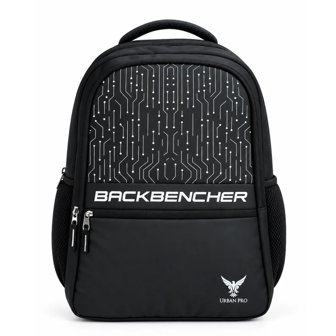 Urban Pro Backbencher Black Bag – 28L Laptop Backpack for College, Office & Travel