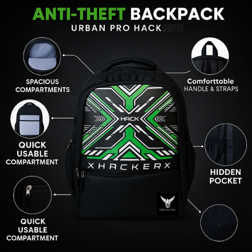 Urban Pro Hack Black Laptop Backpack