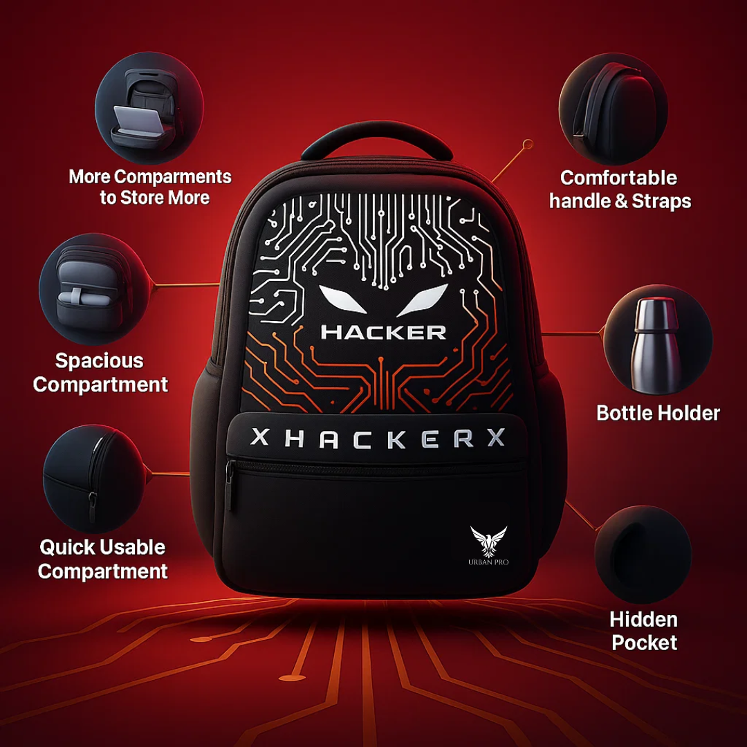 Urban Pro Hacker Black Laptop Backpack