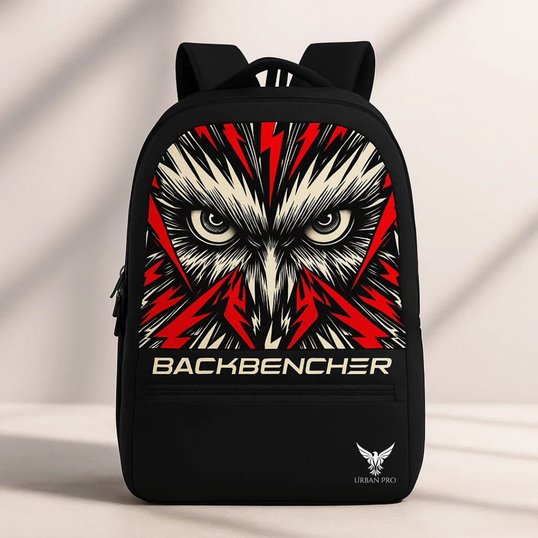 Urban Pro Owl 28L Premium Faux Leather Backpack | Backbencher Series | Stylish School & College Bag for Men & Women | Trendy Laptop Backpack (28 Liters)